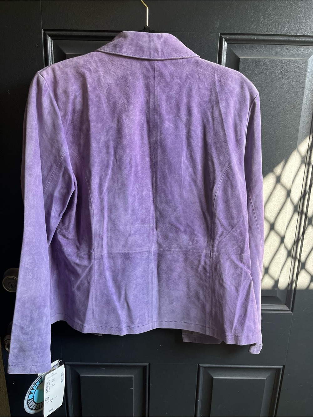 Women's Lavender Suede Zip Jacket - Picture 5 of 7